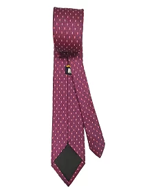 Rare Combee Men's Purple, White Dotted Design Luxurious Premium Silk Necktie with Pocket Square & Cufflinks  for Meeting, Weeding, Corporate, Party's, Reception, Gift, Business, Office