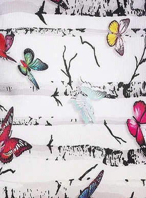Set of 5 Decorative Cushion Covers, 40 x 40 cm, Square Cotton Linen Butterfly Decorative Cushion Covers with Hidden Zip, Single-Sided Print, Decorative Cushion Covers for Sofa, Car, Outdoor, Bedroom