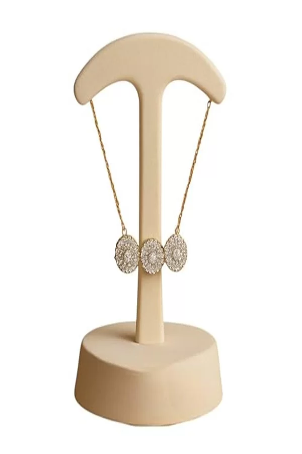 Triple Crystal Pendant Necklace for Women – Pave Cubic Zirconia – Gift-Ready Elegant Design