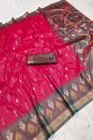 Pure Ekkat Pachampally Silk Sarees With BP